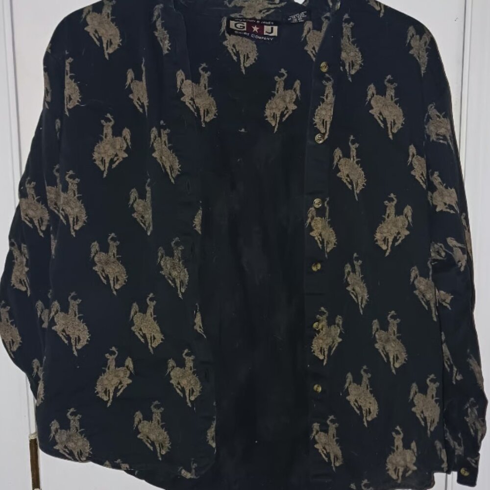 Gordon & James Horse button-up shirt Large